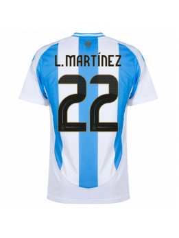 Billige Argentina Lautaro Martinez #22 Hjemmedrakt Copa America 2024 Kortermet